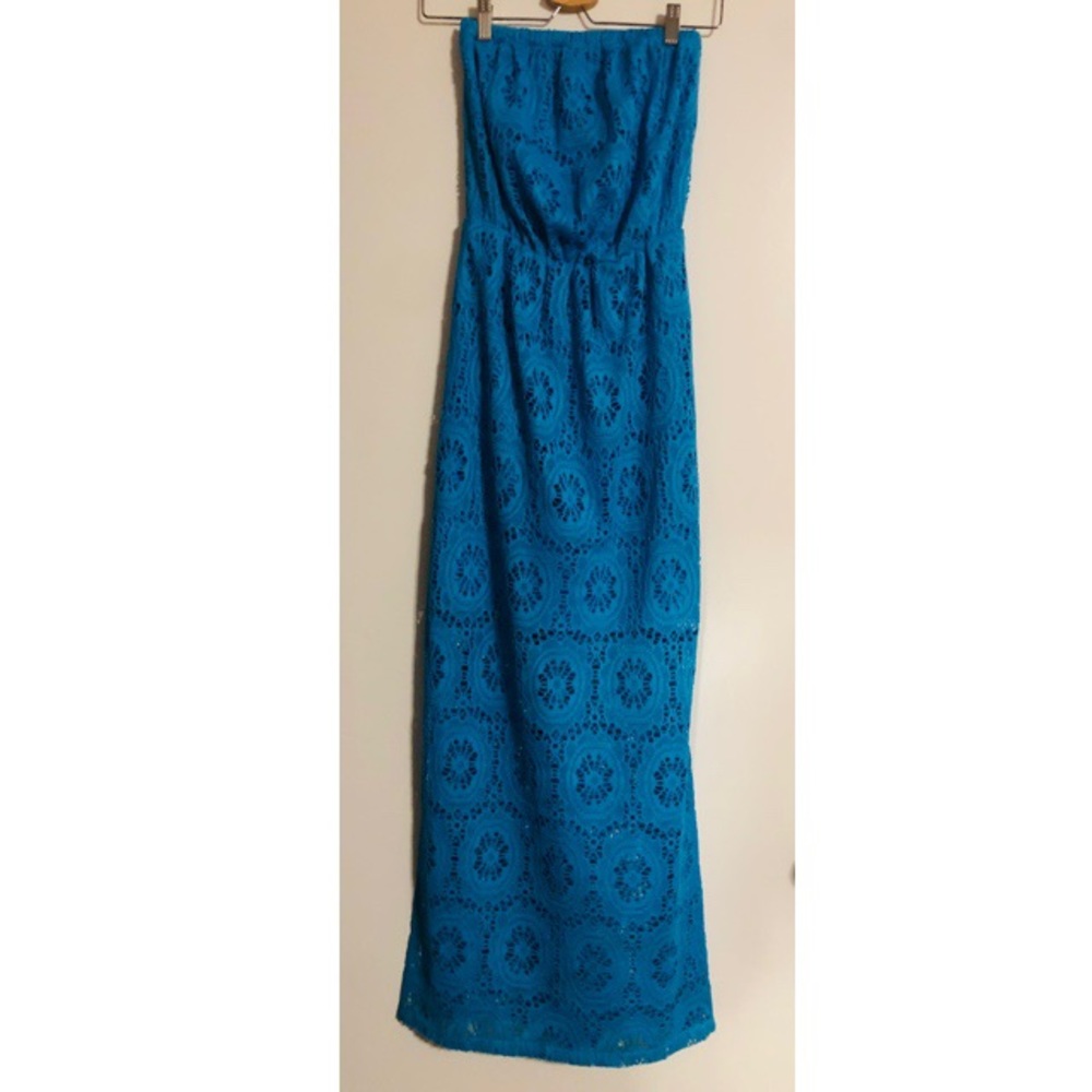 LILLY PULITZER Blue beach crochet dress😍